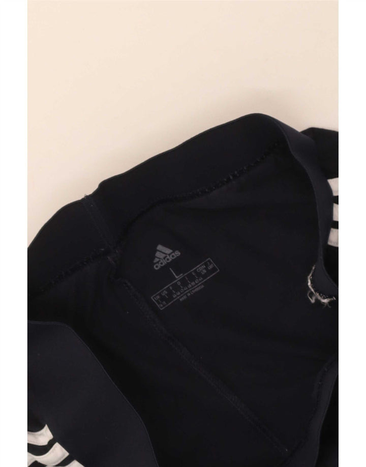 Leggings Adidas Mulher UK 16/18 Grande Azul Marinho