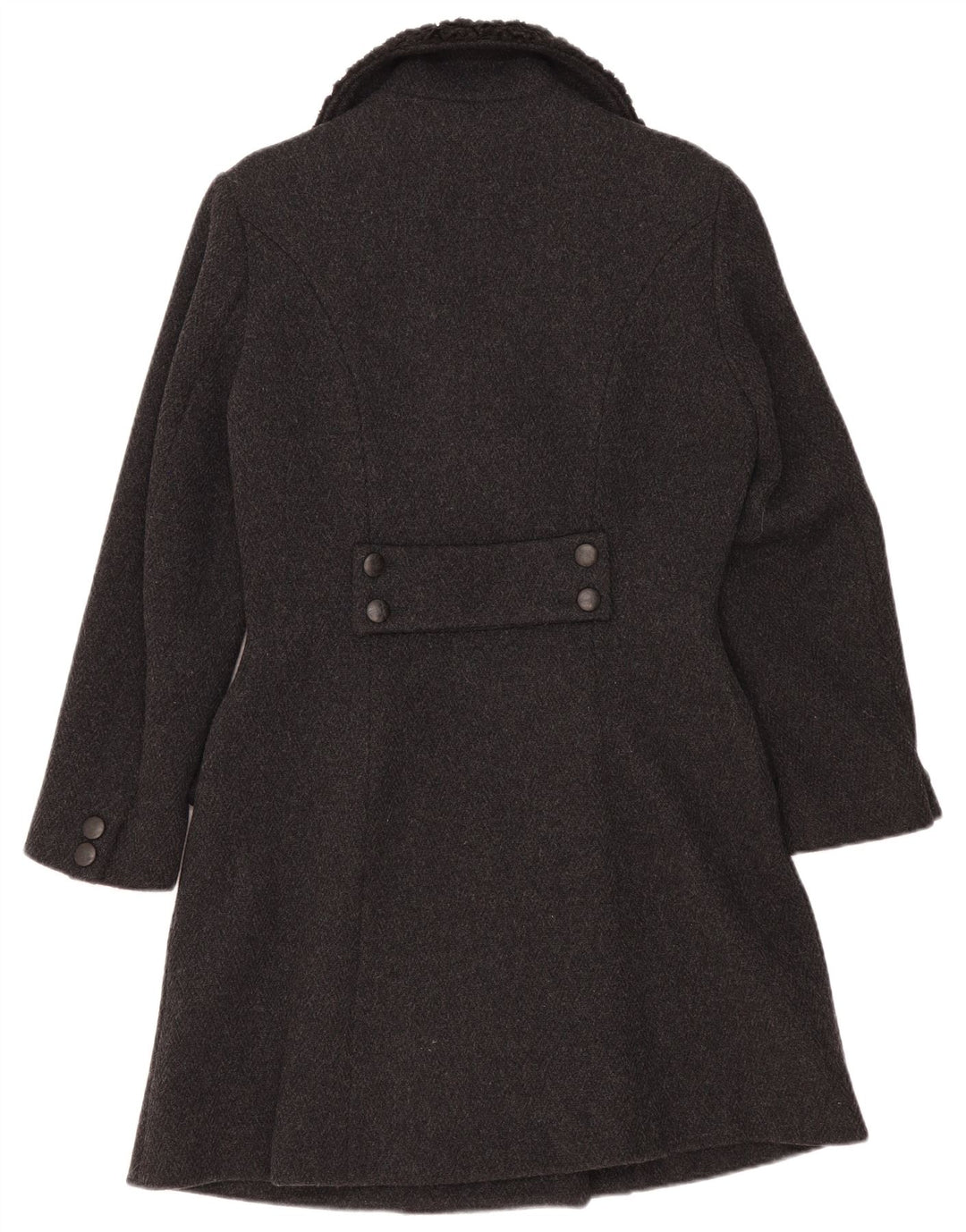 Casaco feminino Atos Lombardini com peito duplo UK 12 médio preto