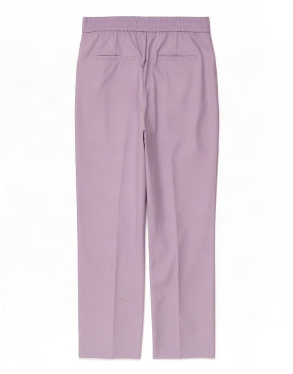 Calça chino reta feminina Marks & Spencer Reino Unido 16 grande W34 L28 roxo