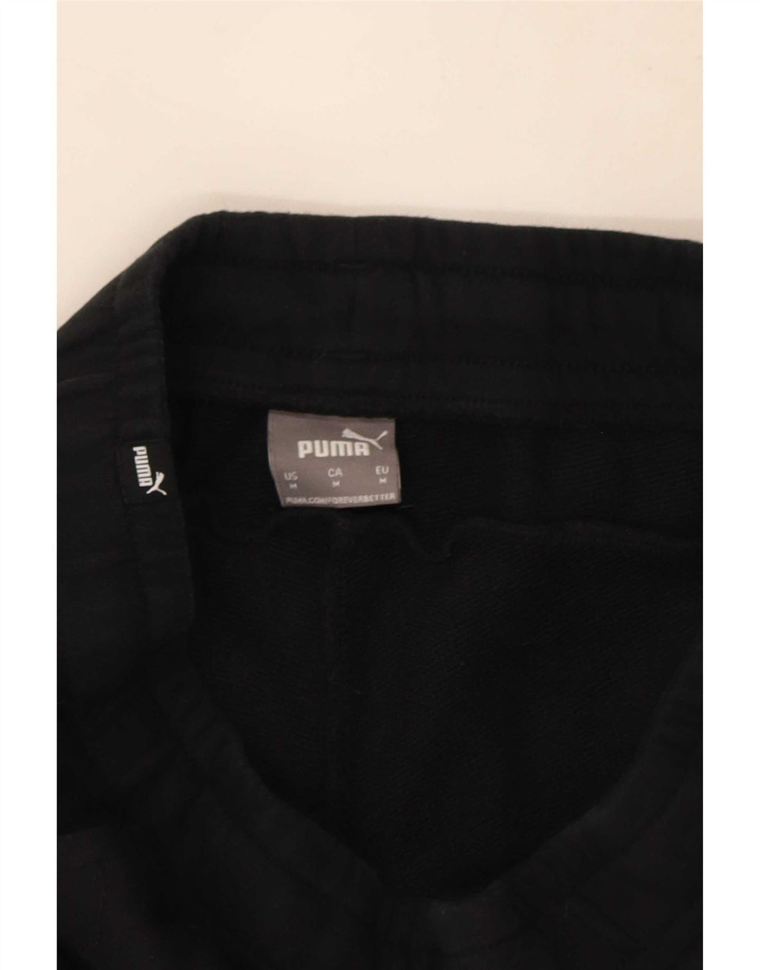 Calça de treino masculina Puma Joggers médio algodão preto