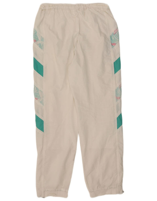 Calça de treino feminina Ellesse Joggers UK 16 grande bloco colorido branco