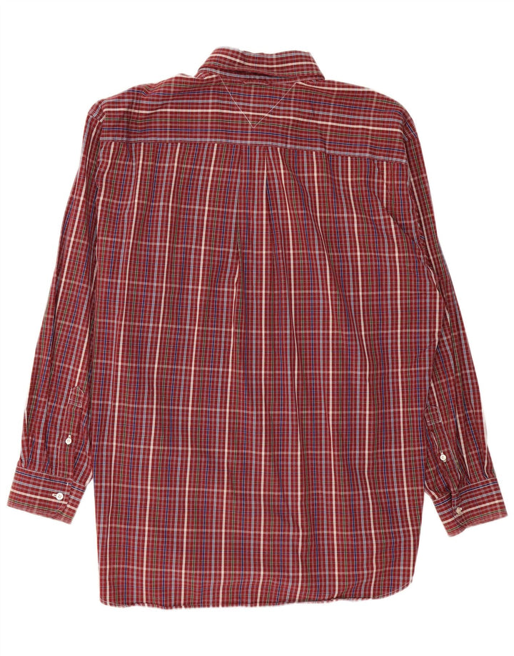 Camisa masculina TOMMY HILFIGER XL algodão xadrez Borgonha