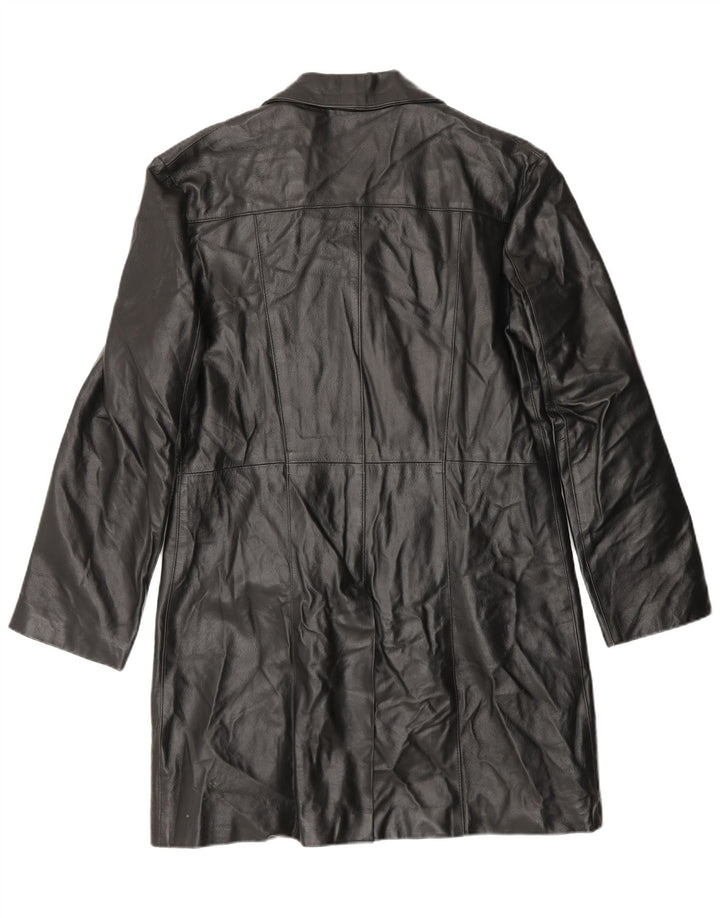 Casaco de couro feminino VINTAGE IT 48 XL couro preto