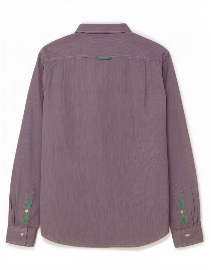 Camisa masculina Superdry XL roxo algodão guingão