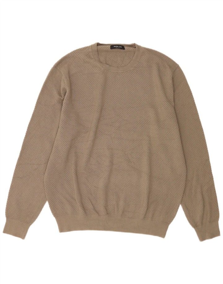 Suéter masculino Massimo Dutti com gola redonda XL bege
