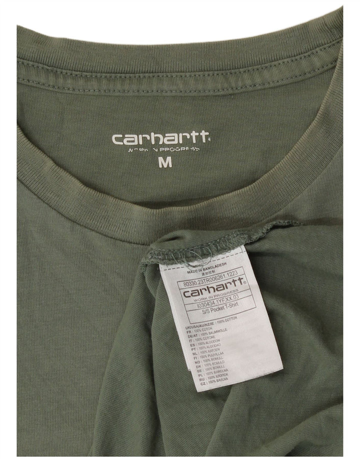 Camiseta masculina Carhartt de algodão verde médio