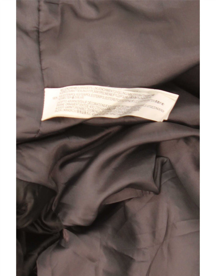 Casaco acolchoado com capuz masculino Zara UK 38 poliéster azul marinho médio