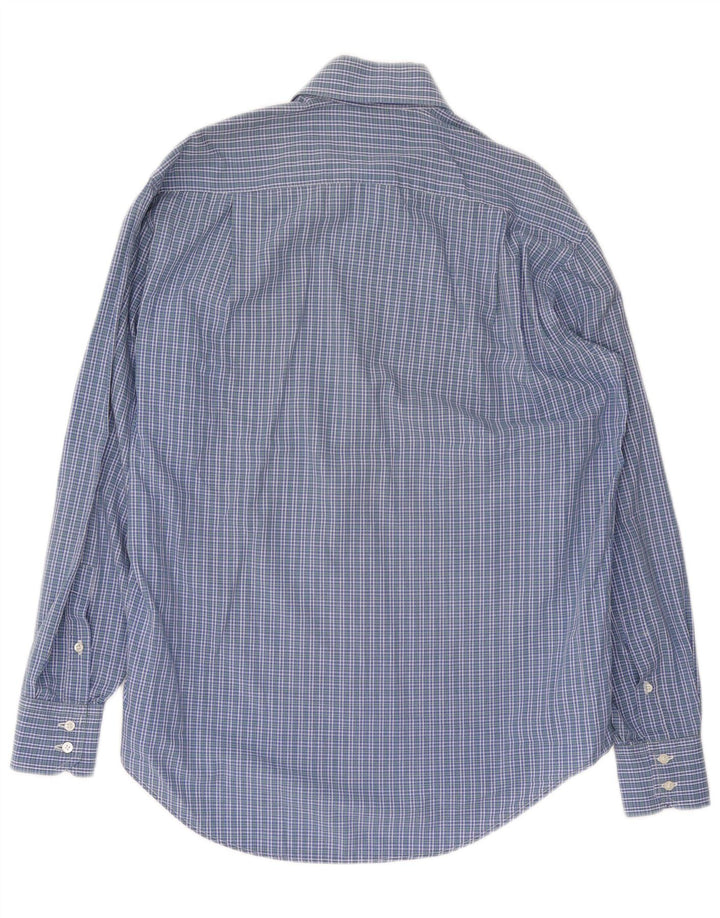 LUCIANO SOPRANI Camisa masculina grande xadrez azul