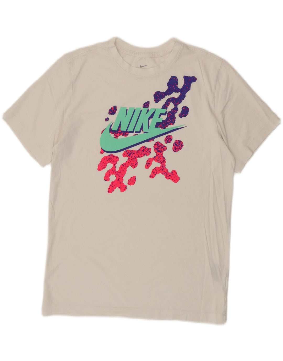 Camiseta gráfica masculina NIKE XS algodão branco