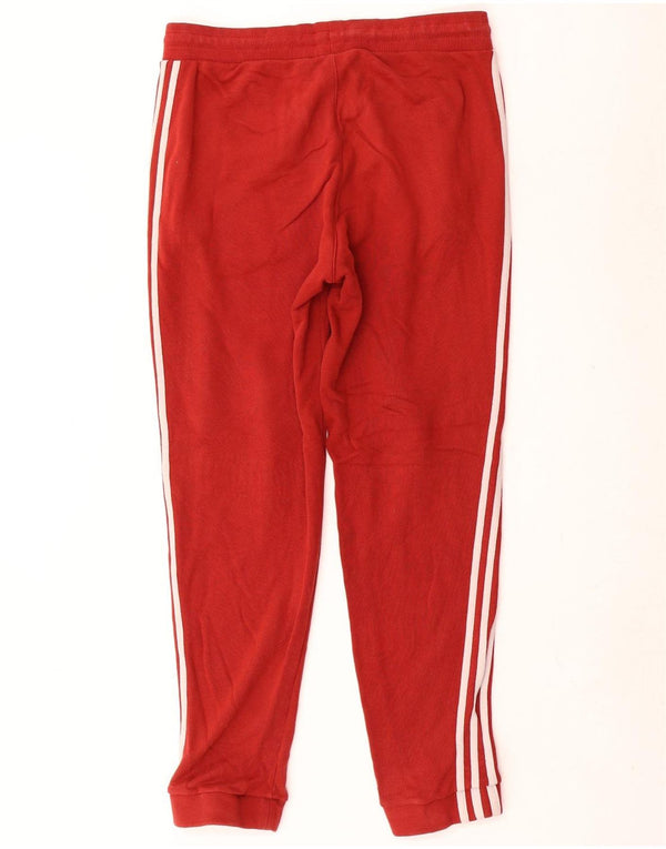 Adidas Mens Treino Calças Joggers Pequeno Algodão Vermelho