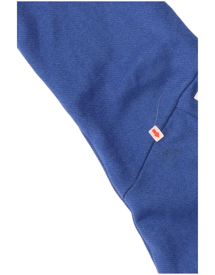 ADIDAS Mens Aeroready Zip Neck Pullover Treino Top Médio Azul