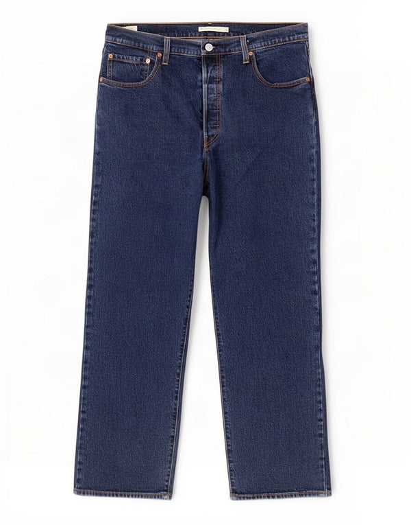 Calça jeans feminina Levi's Ribcage cintura alta reta W32 L29 algodão azul marinho