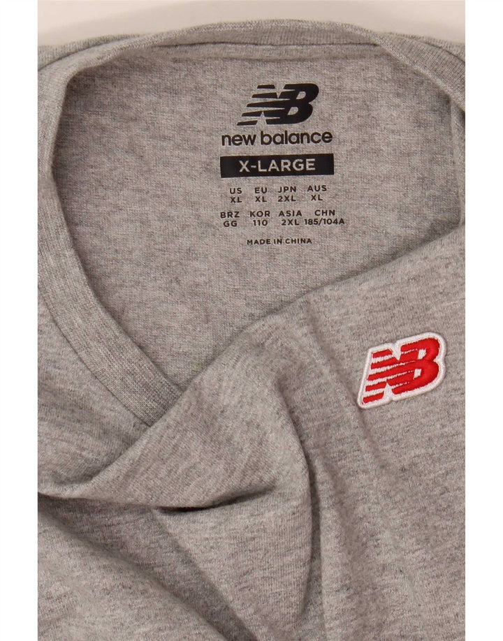 Camiseta masculina New Balance XL cinza manchada