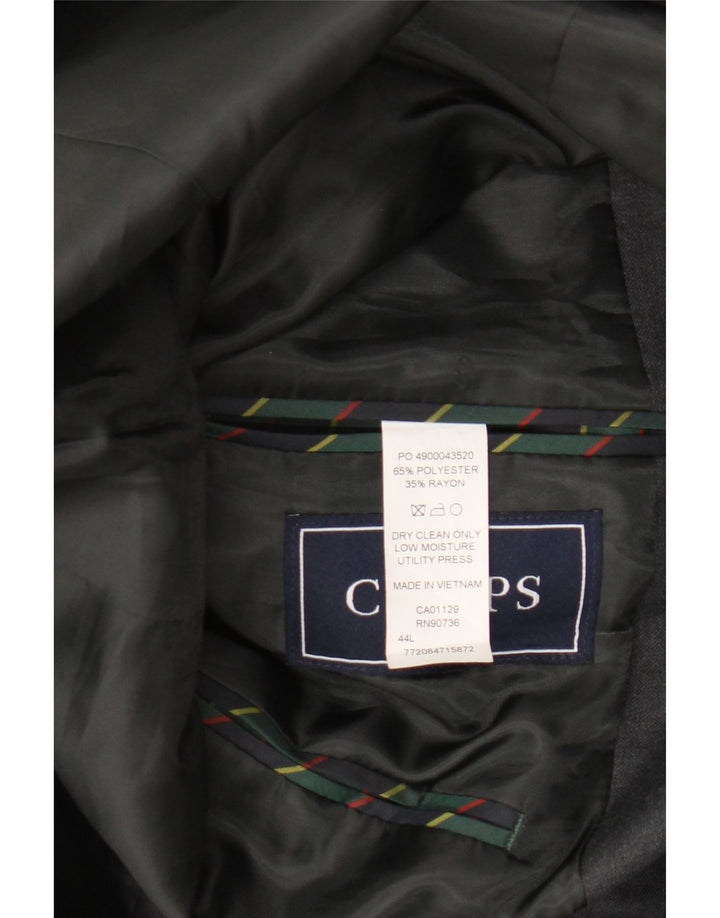 Jaqueta blazer masculina Chaps com 2 botões UK 44 2XL cinza poliéster