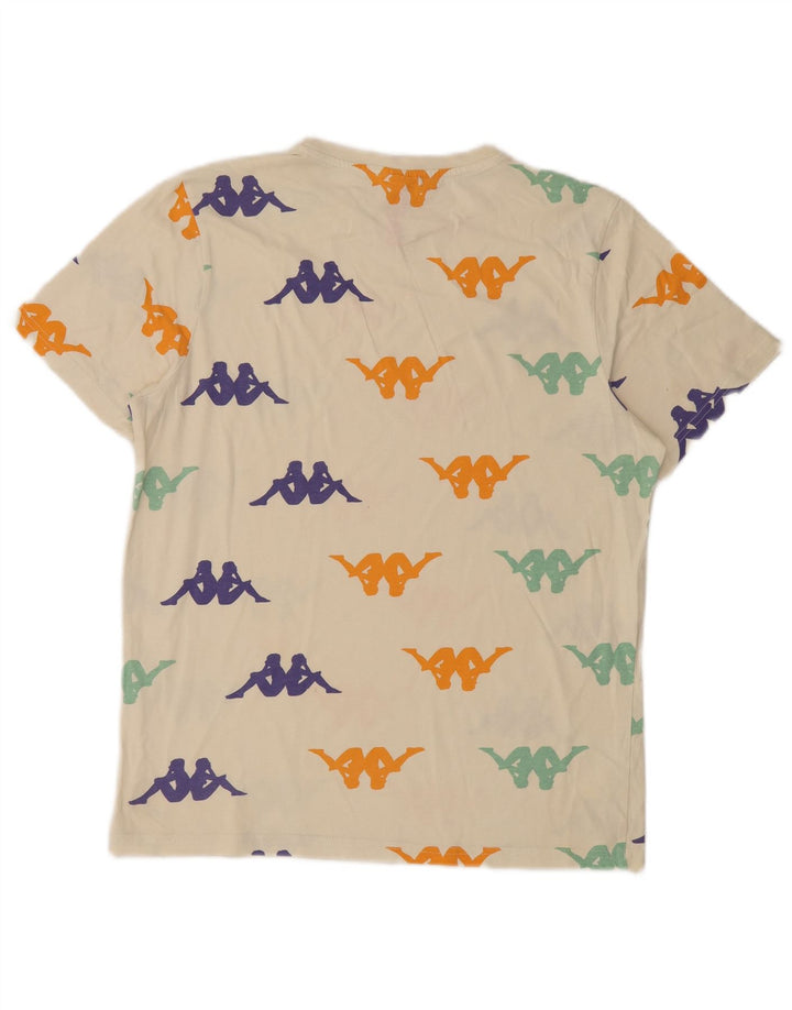 Camiseta gráfica masculina Kappa Top médio branco