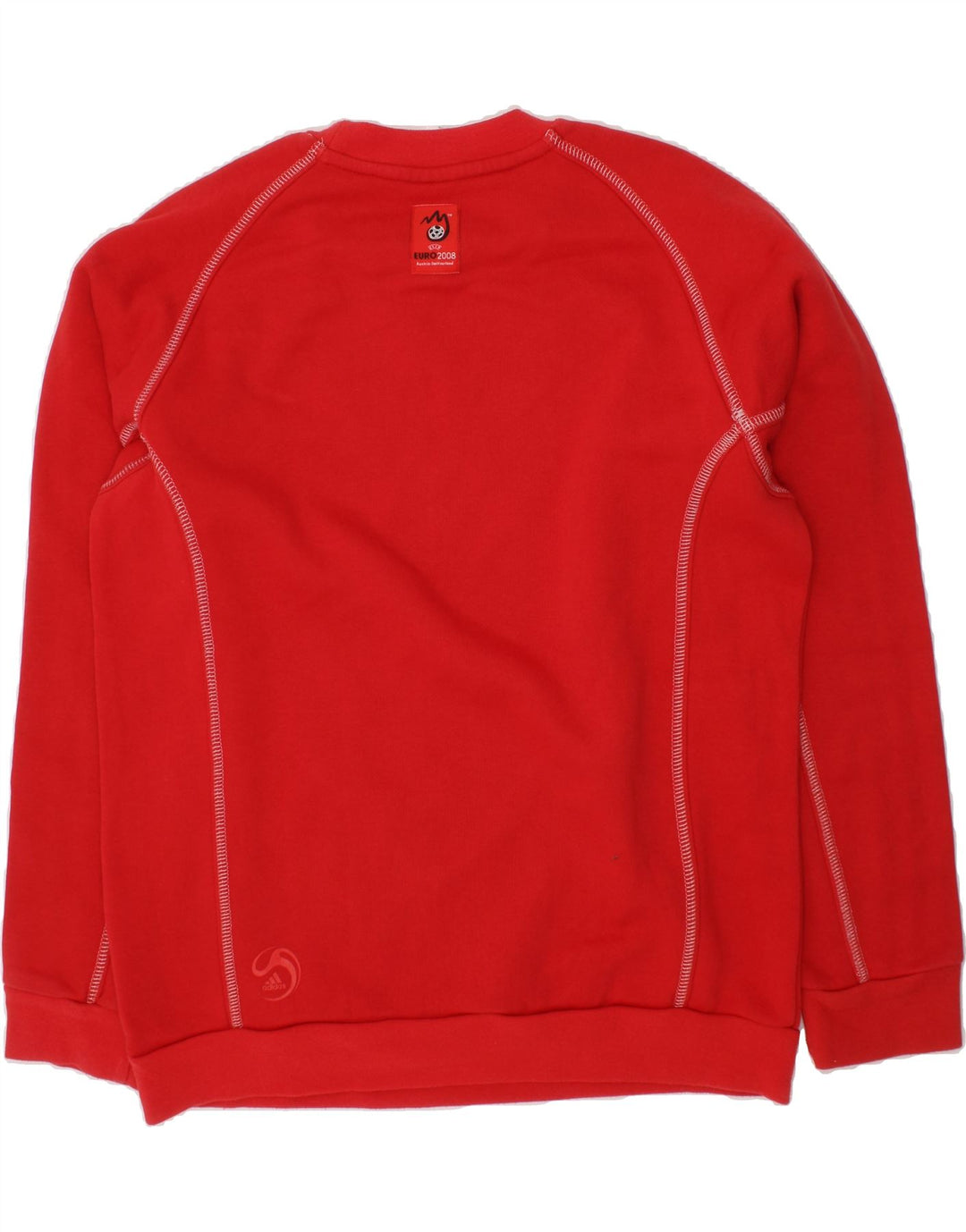 ADIDAS Boys Sweatshirt Jumper 11-12 Years  Red Cotton Vintage Adidas and Second-Hand Adidas from Messina Hembry 