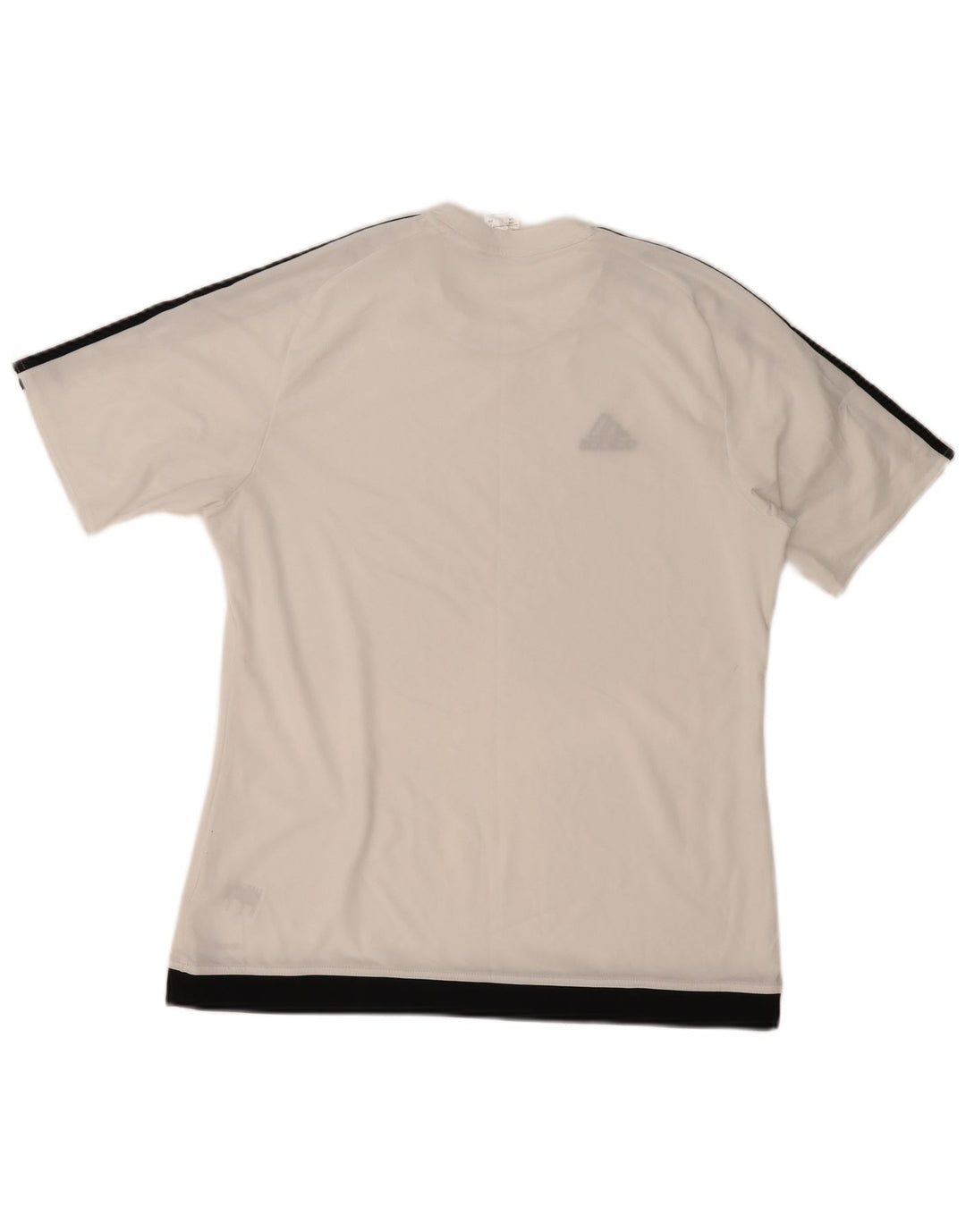 ADIDAS Mens Climalite T-Shirt Top Grande Branco Colourblock Poliéster