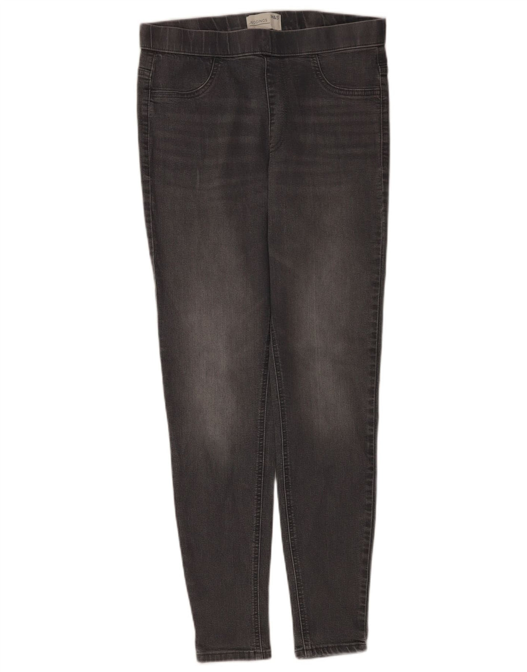 Calça jeans feminina Marks & Spencer UK 12 médio W30 L28 algodão cinza