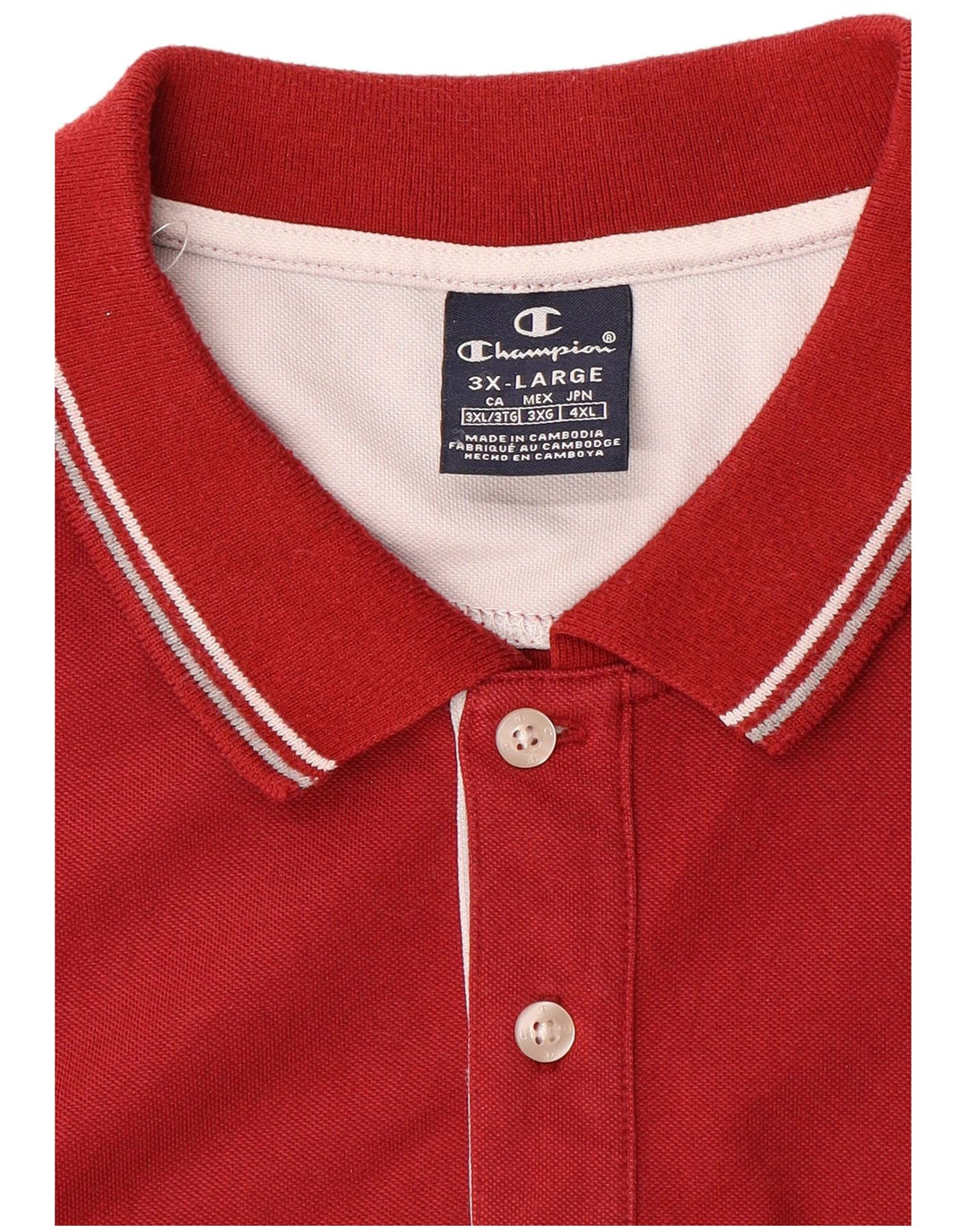 Camisa polo masculina CHAMPION 3XL vermelha