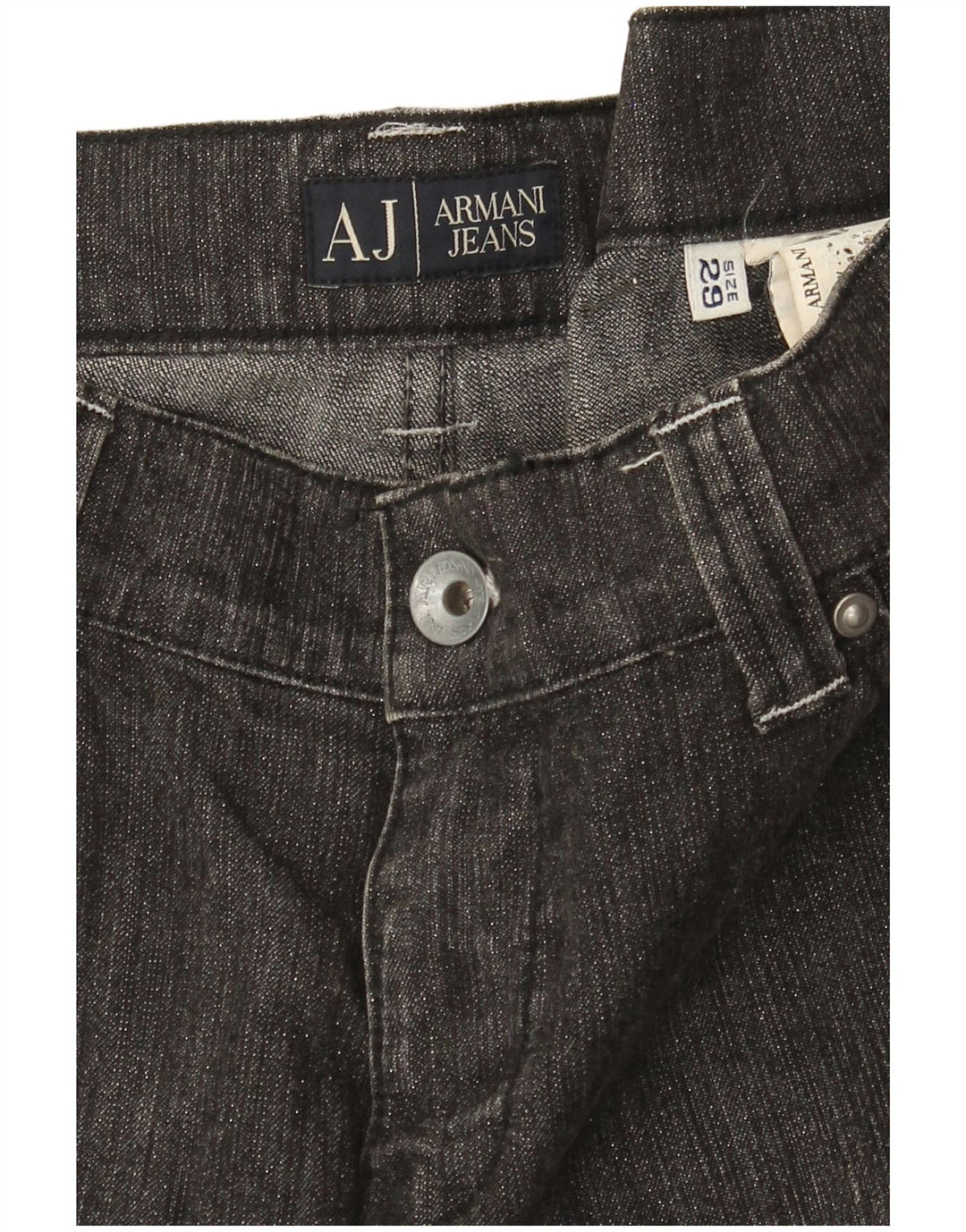 Jeans retos femininos Armani W29 L28 cinza