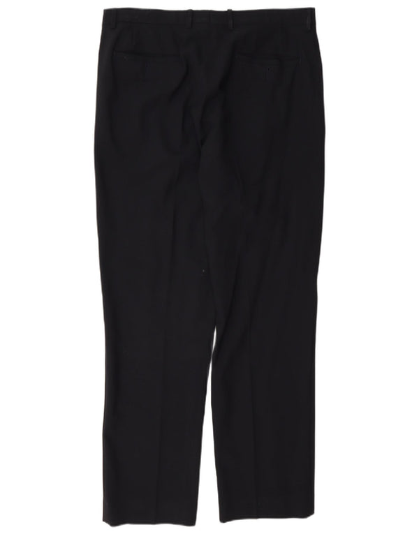Calça chino reta masculina Calvin Klein W32 L30 azul marinho lã