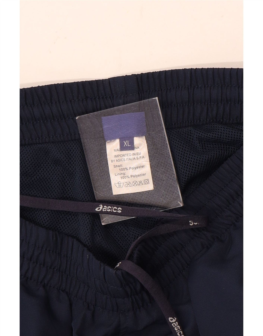 Calça de treino masculina Asics XL azul marinho poliéster