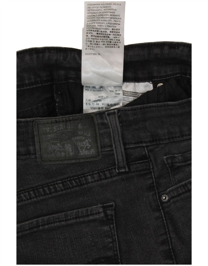 Calça jeans feminina LEVI'S 711 desgastada W29 L30 cinza