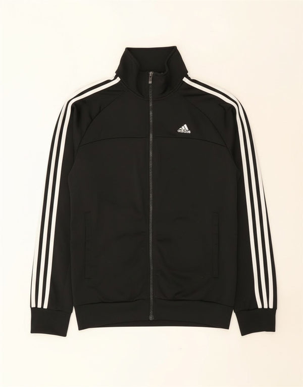 Adidas Mens Tracksuit Top Jacket UK 36/38 Pequeno Poliéster Preto