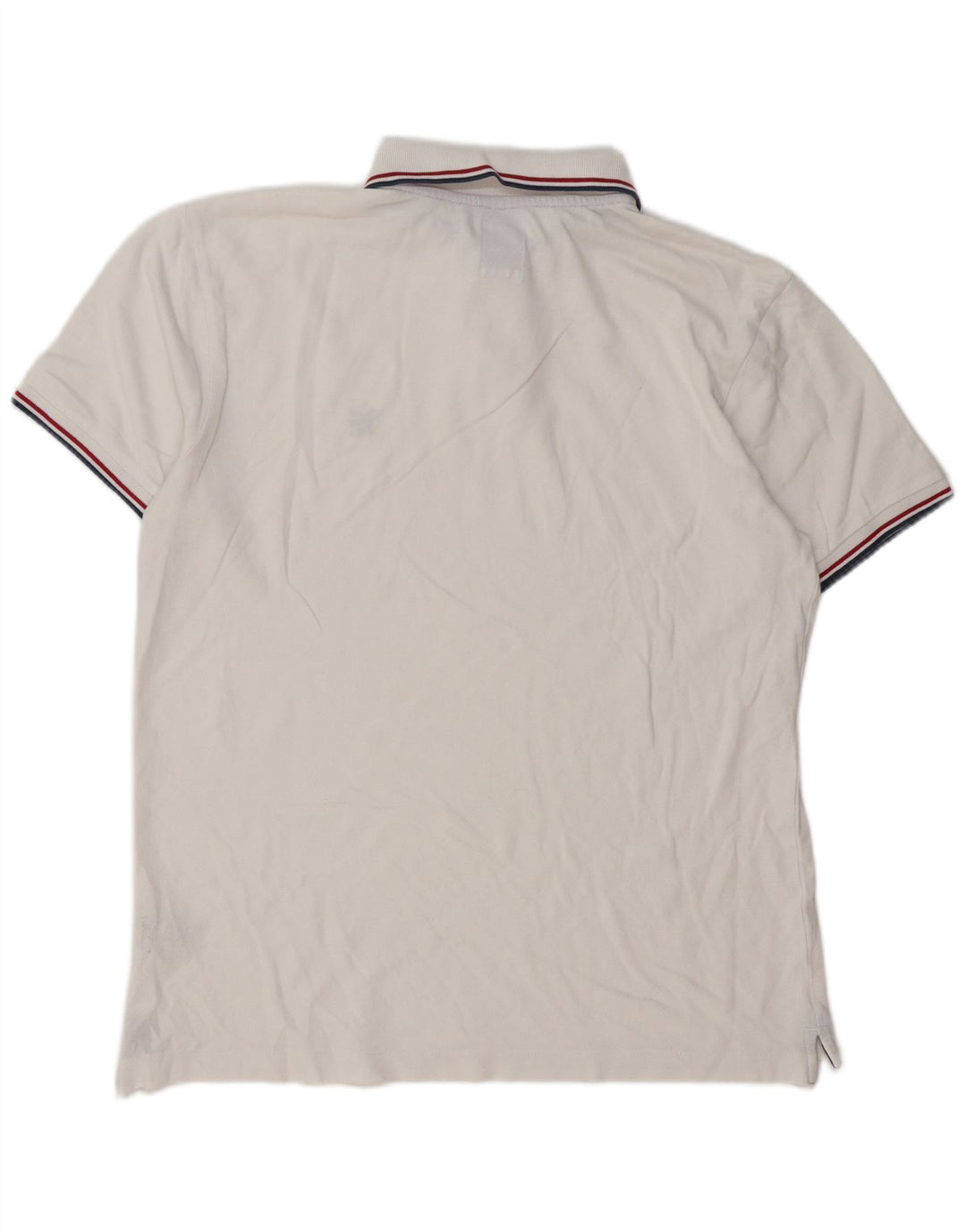 Camisa polo masculina Crew Clothing algodão branco médio