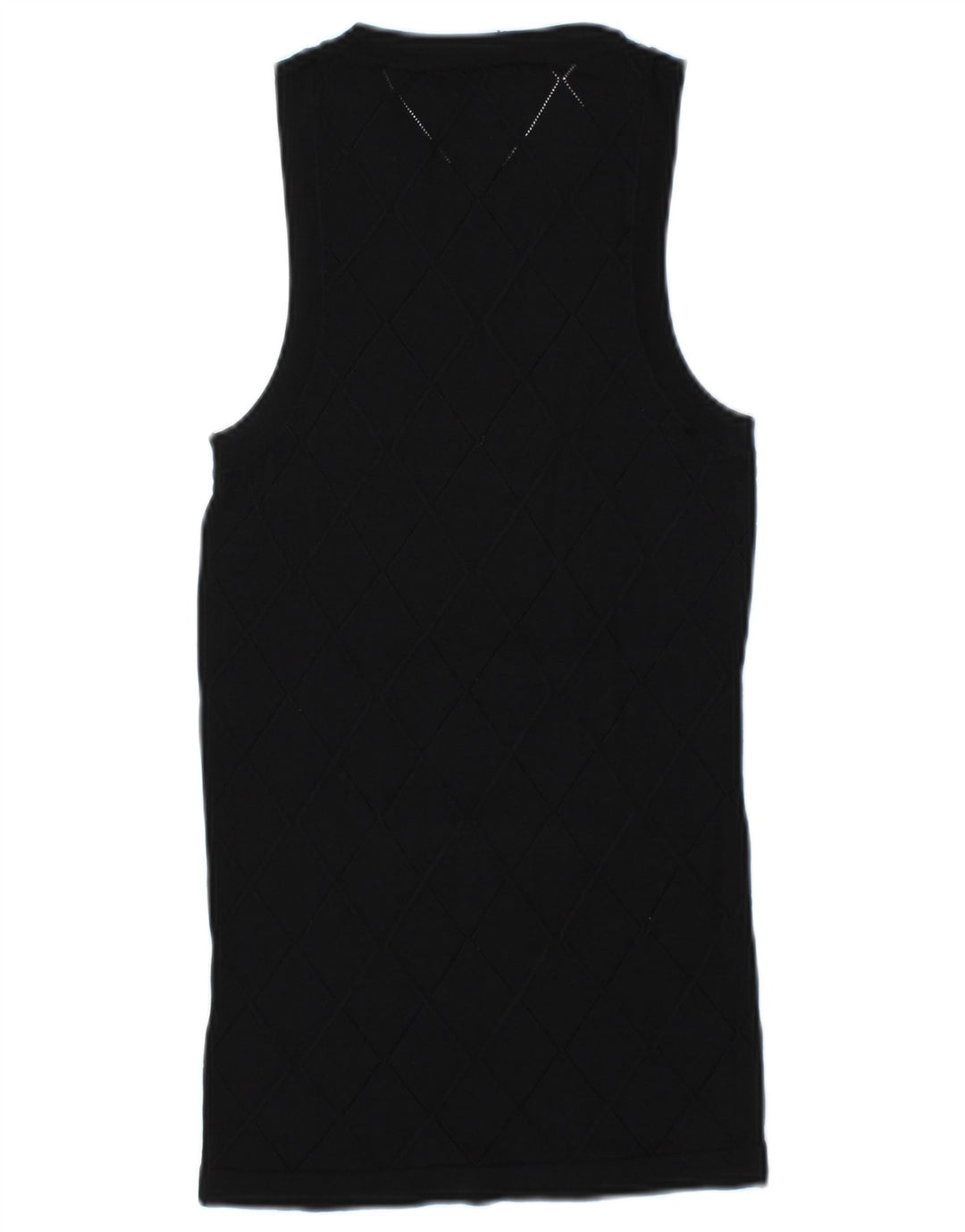Zara Womens Vest Top UK 12 Médio Preto