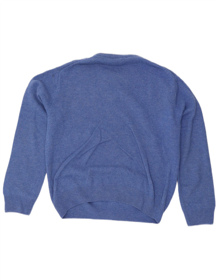 Suéter masculino Gant com gola redonda, grande lã azul