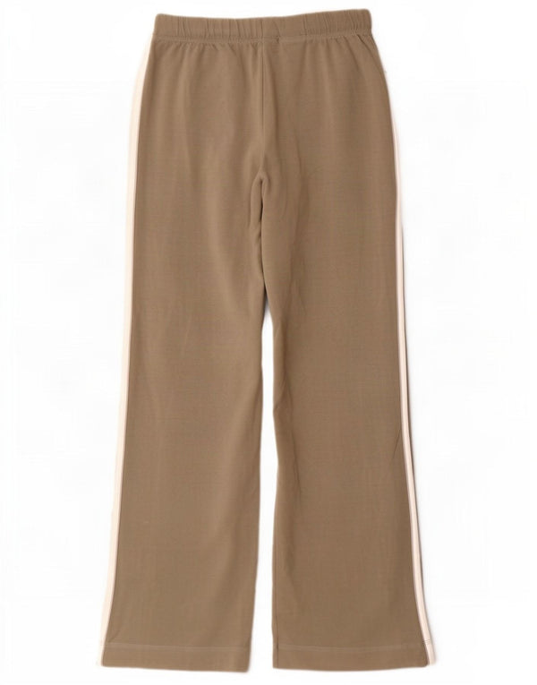 Calça de treino feminina Adidas UK 12 algodão cáqui médio
