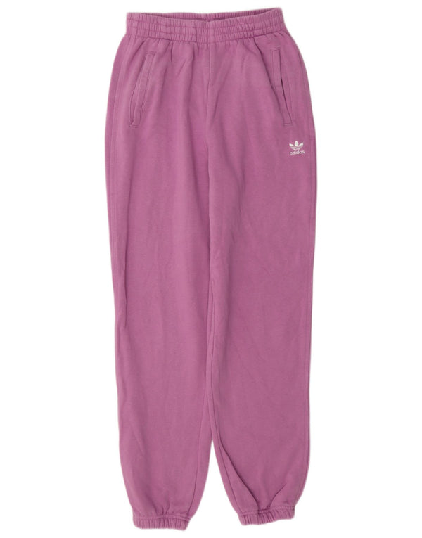 Adidas Mulheres Treino Calças Joggers UK 4/6 XS Rosa Algodão