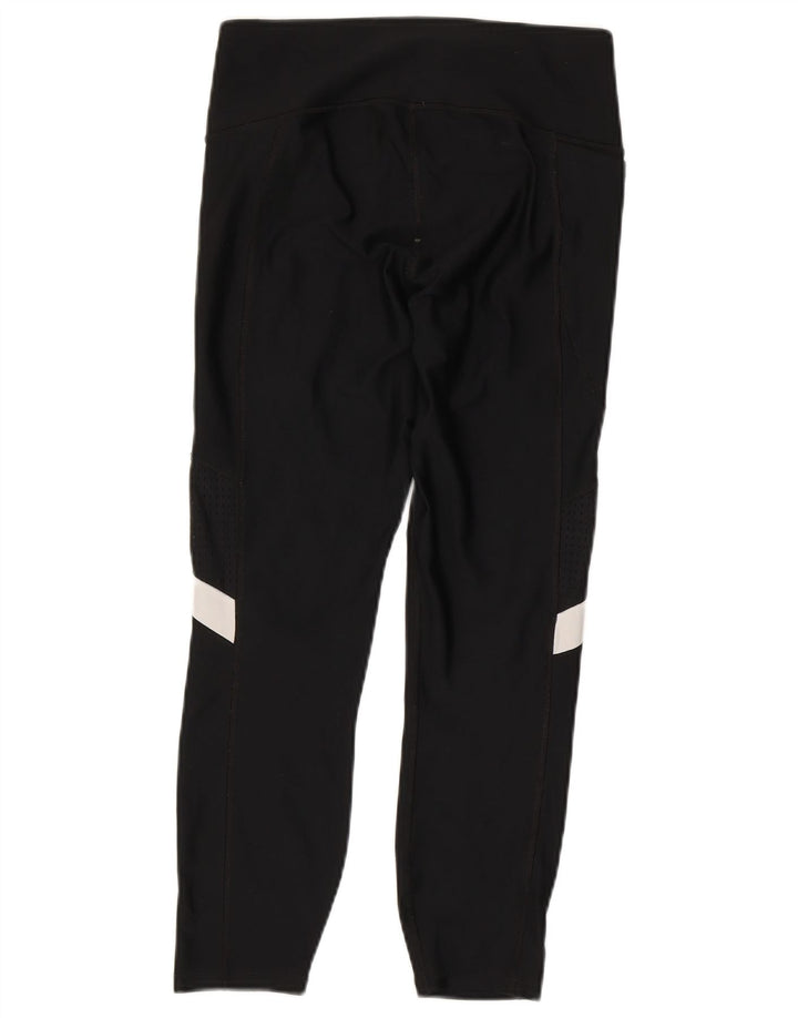 Under Armour Womens Crop Leggings UK 12 Médio Preto Colourblock Poliéster