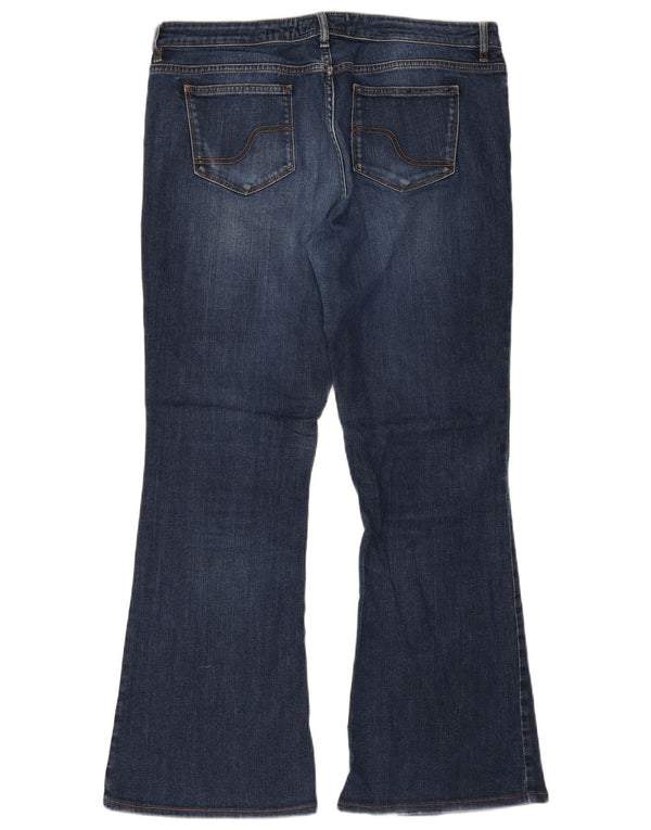 Calça jeans flare feminina Fat Face UK 16 grande W34 L29 algodão azul