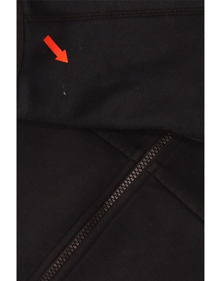 Suéter masculino Nike com capuz e zíper médio preto algodão