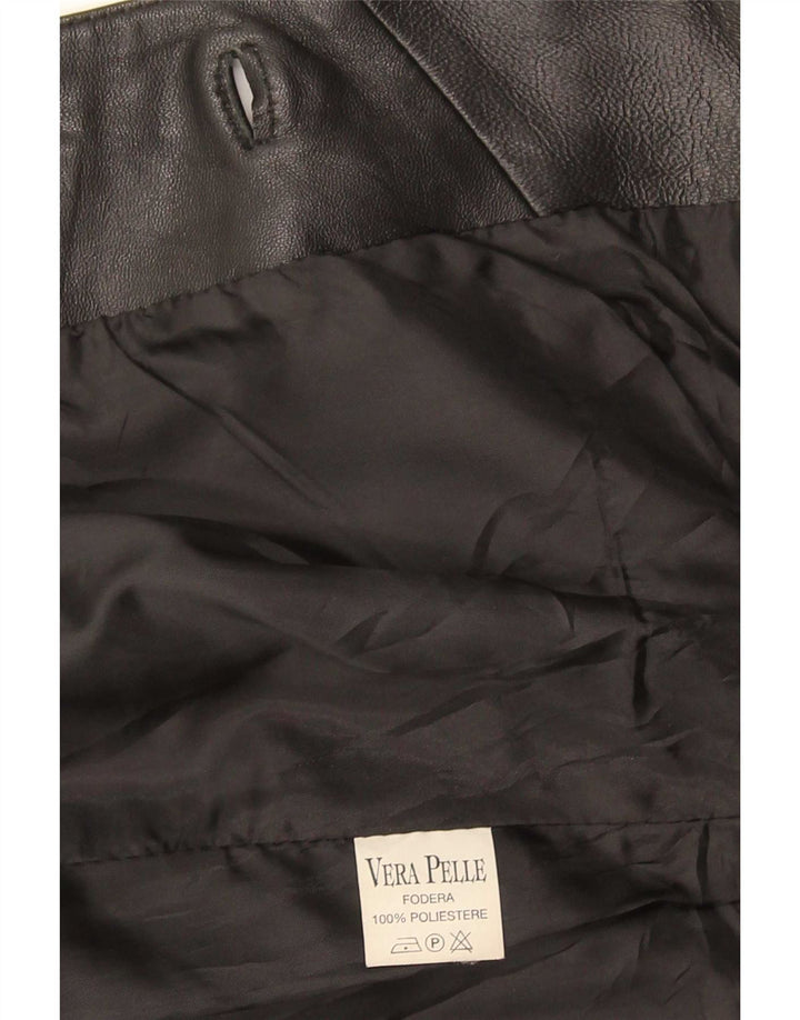 Jaqueta lendária 1957 casaco de couro feminino IT 50 XL preto