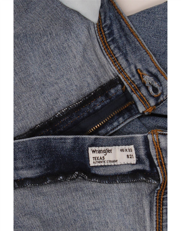 WRANGLER Masculino Texas Straight Jeans W46 L32 Azul