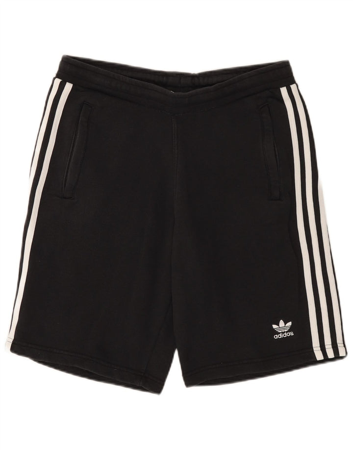 ADIDAS Mens Sport Shorts Médio Algodão Preto