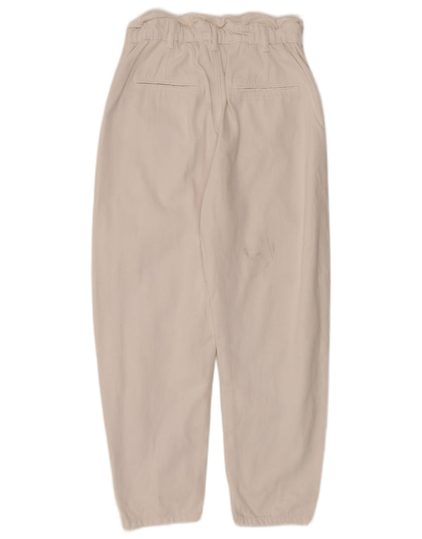 Calça jeans feminina ZARA EU 36 XS W26 L24 algodão branco