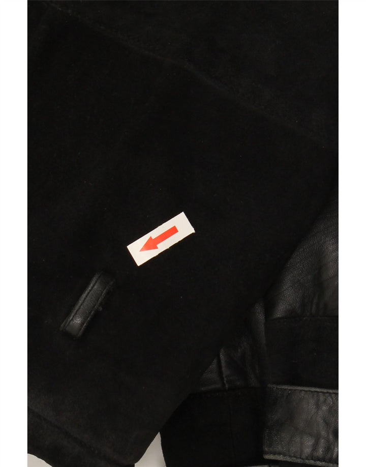 Jaqueta de camurça feminina VINTAGE IT 48 XL preta