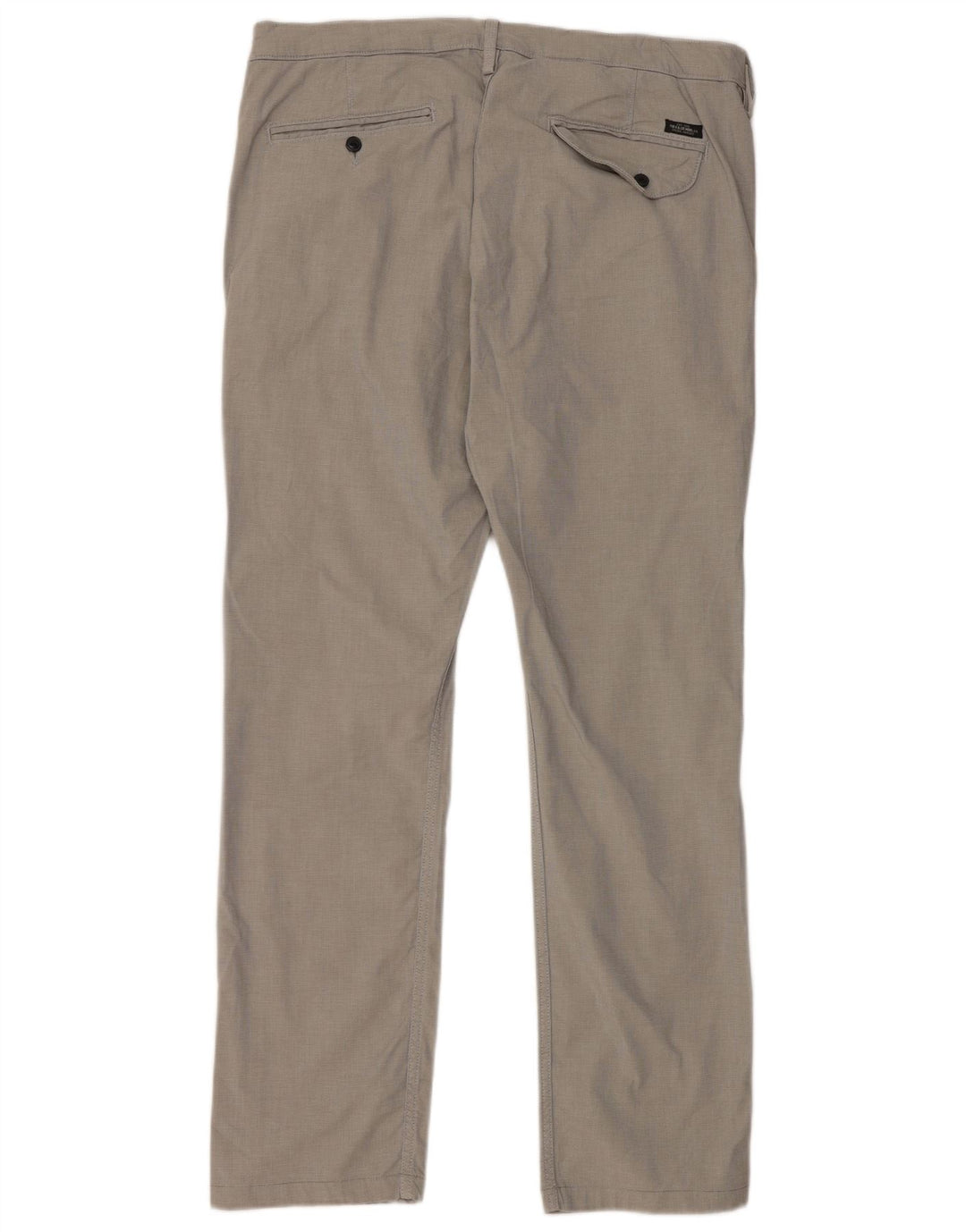 LEE Mens Slim Chino Calças W36 L32 Algodão Cinza
