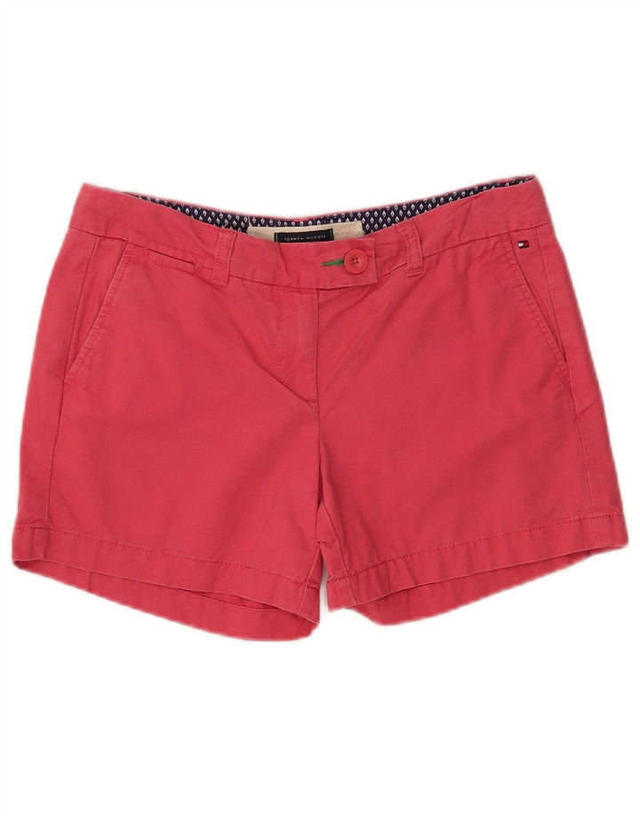 Shorts Chino feminino TOMMY HILFIGER EUA 4 pequeno W30 algodão rosa
