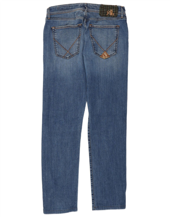 Calça jeans reta feminina Roy Rogers W32 L30 algodão azul