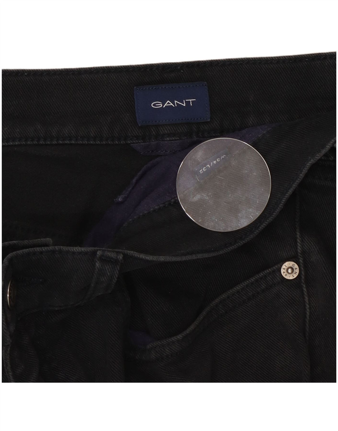 Jeans retos masculinos Gant W34 L32 preto
