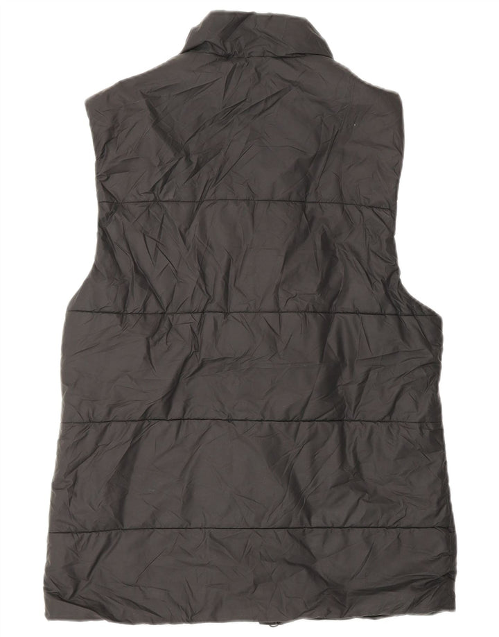 ADIDAS Womens Padded Gilet UK 10 Pequeno Poliéster Preto