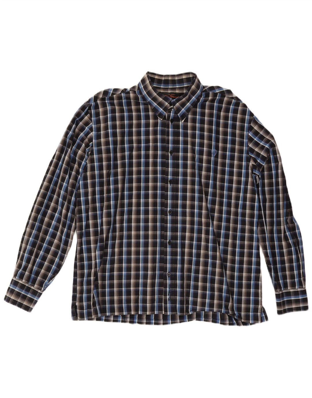 Camisa masculina Ben Sherman 2XL algodão xadrez preto