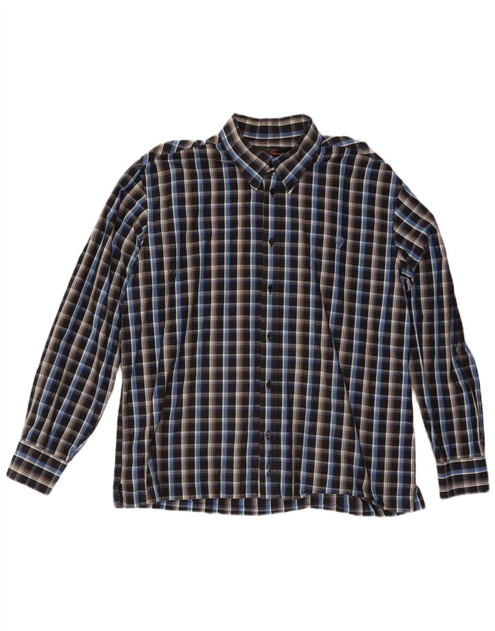 Camisa masculina Ben Sherman 2XL algodão xadrez preto