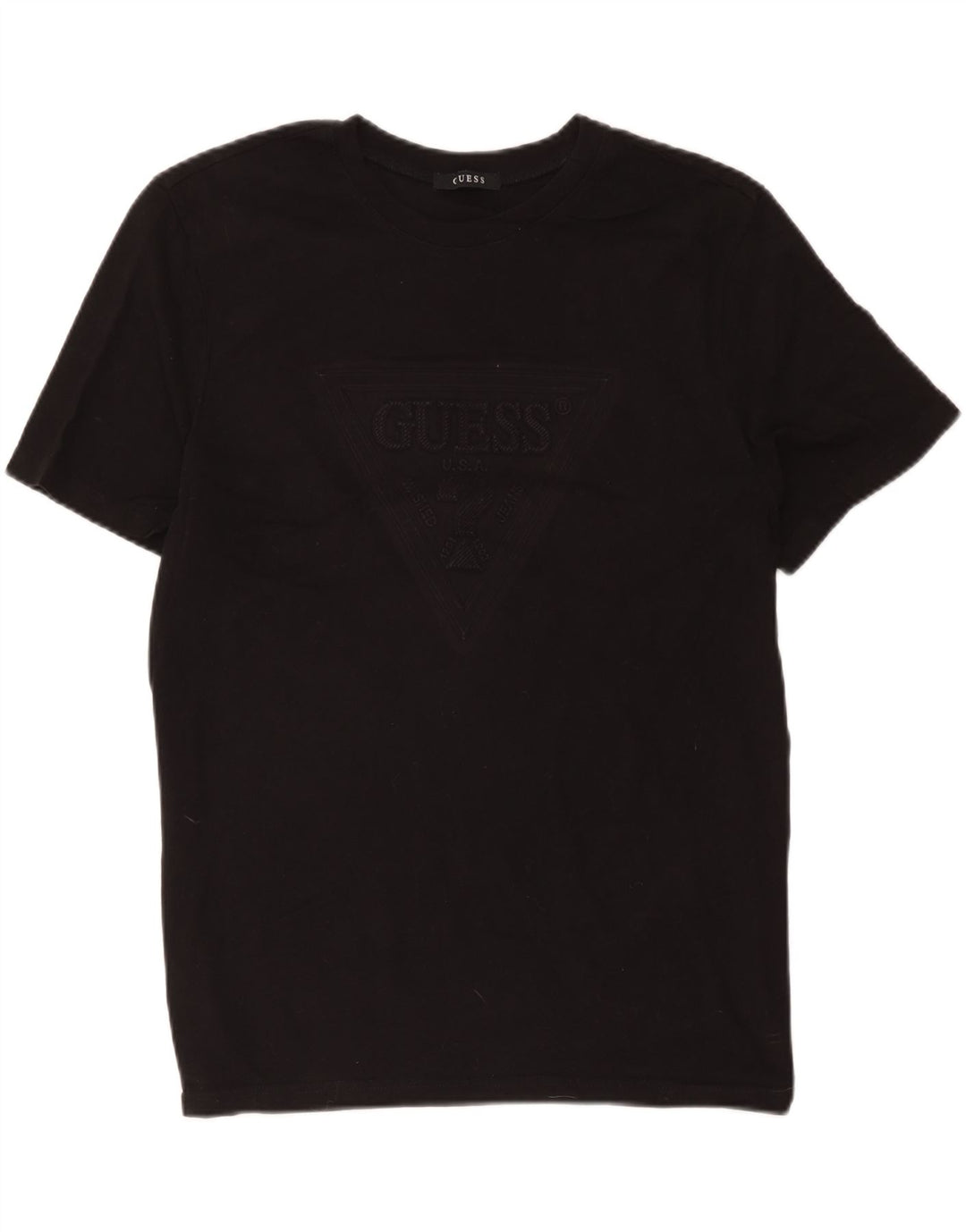 Guess Camiseta masculina gráfica Top médio preto