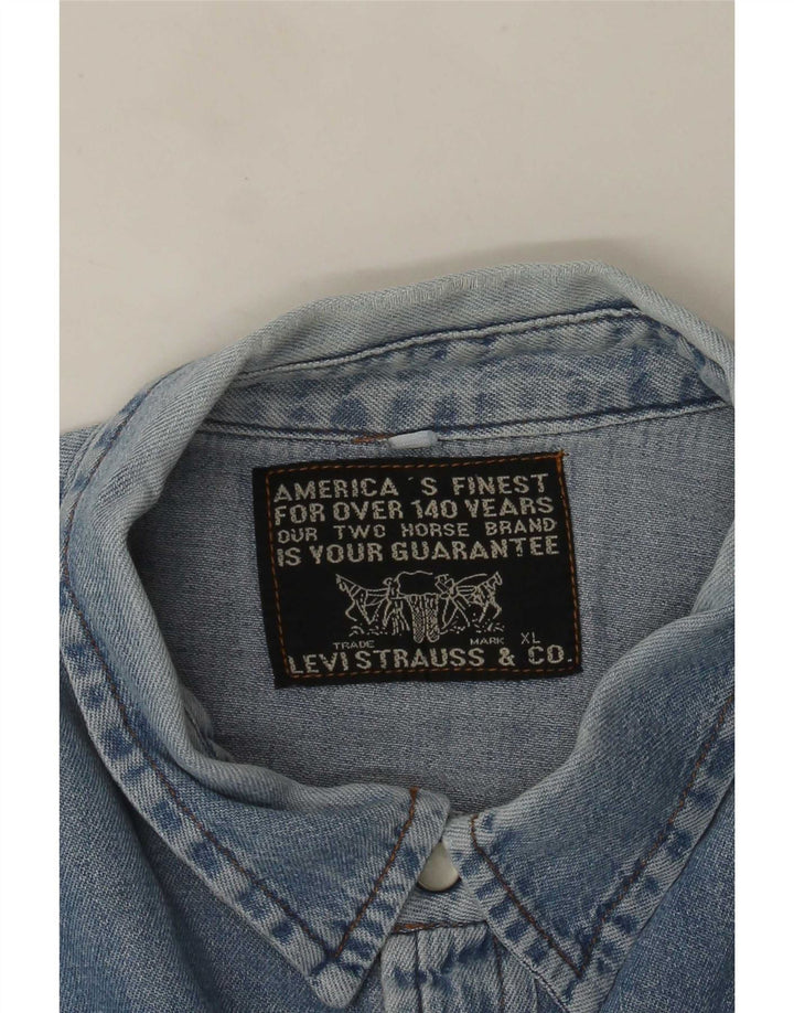 Camisa jeans masculina Levi's XL azul